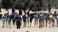 بالصور: طلاب مركز حراء لتحفيظ القرآن الكريم بيافا يشاركون في مهرجان طفل الاقصى 